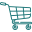 Supermarket trolley icon