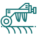 Tractor farm equipment icon for causes of farm injuries