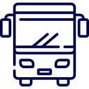 Blue bus icon for bus accident compensation