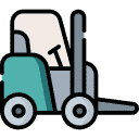 Forklift accident icon