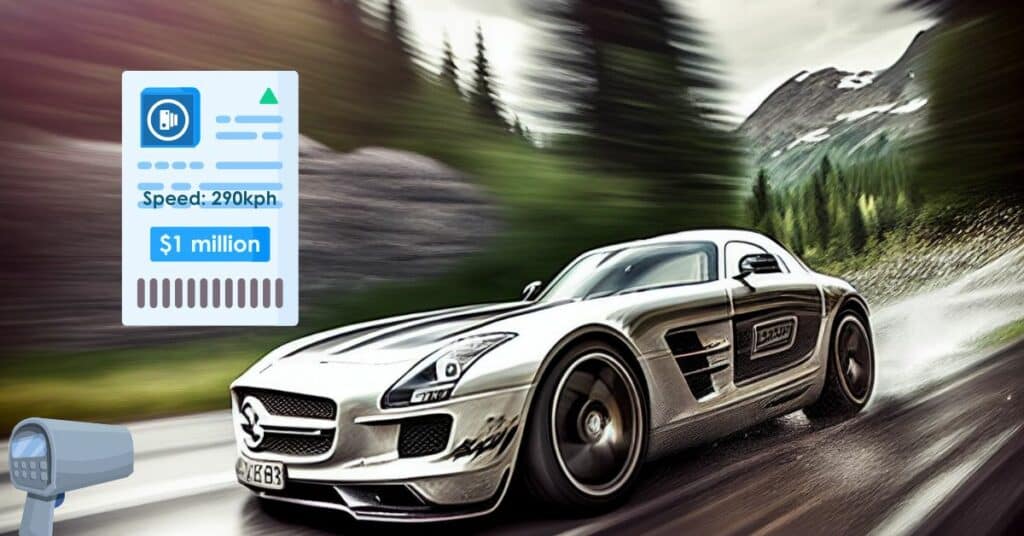 Mercedes AMG on Swiss mountain road with $1m speeding fine